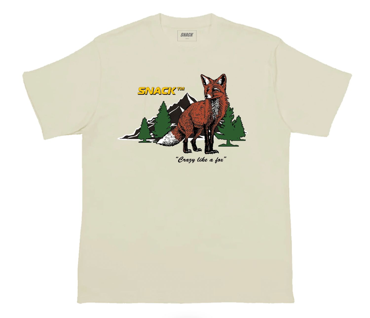 Snack Crazy Like a Fox Tee Cream