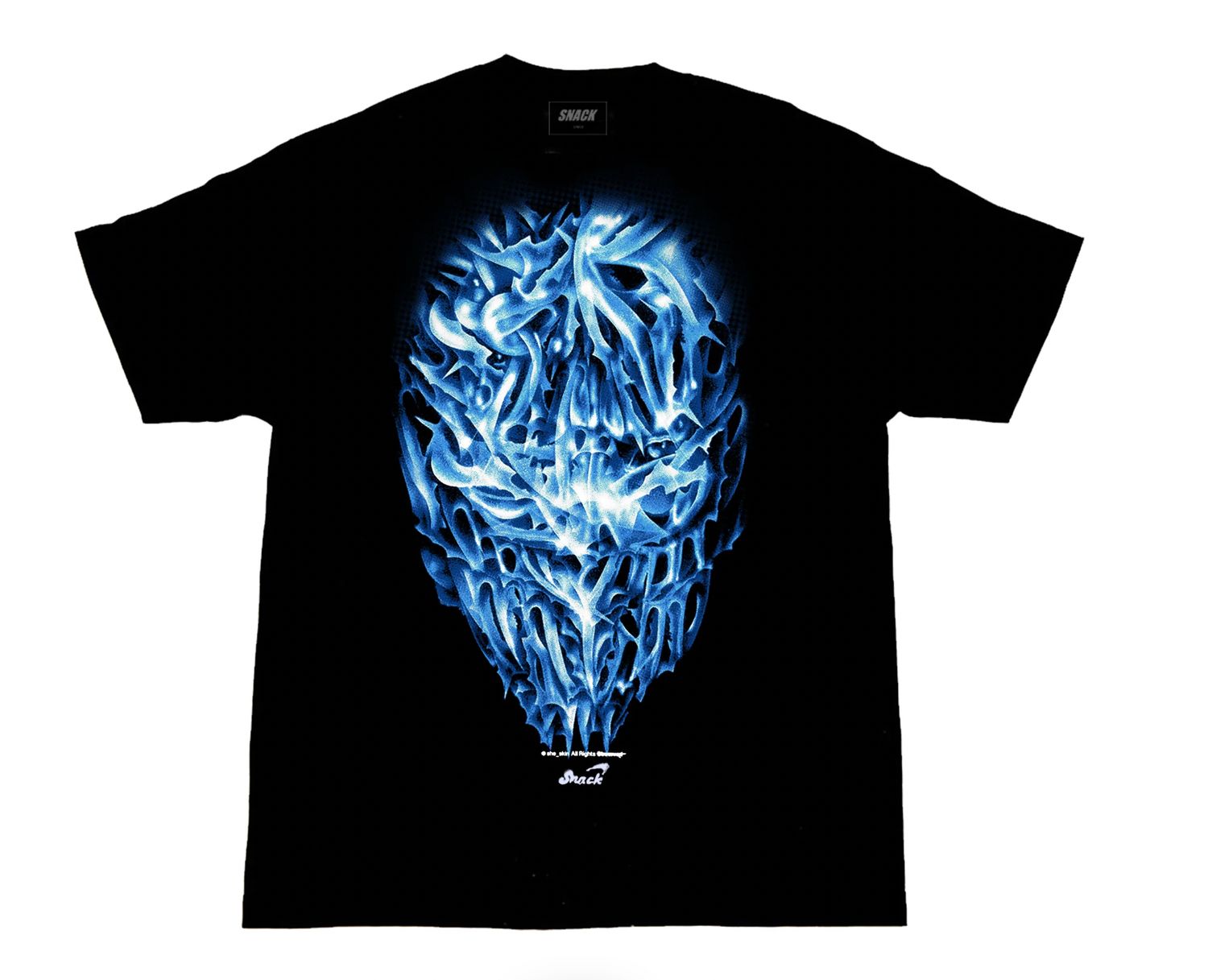 Snack Chrome Face Tee Black