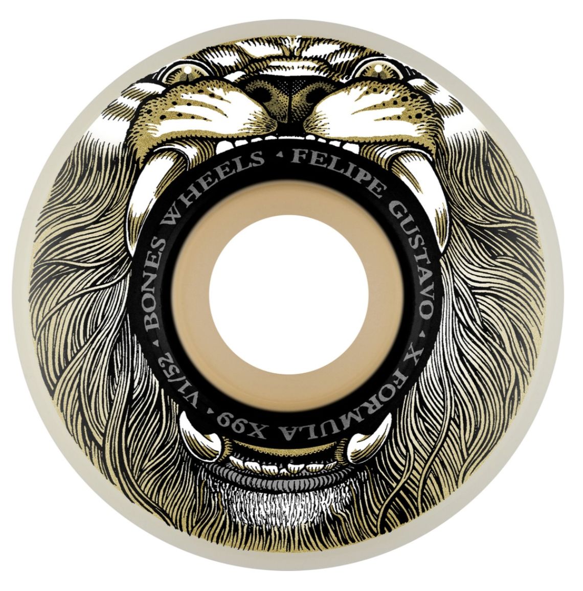 Bones Wheels Felipe Gustavo Mane Event X-Formula Skateboard Wheels, 52mm, 99A