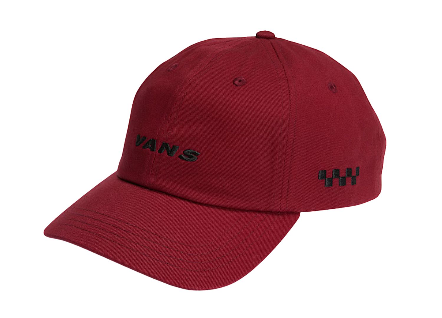 Vans Check Side Curve Hat Maroon