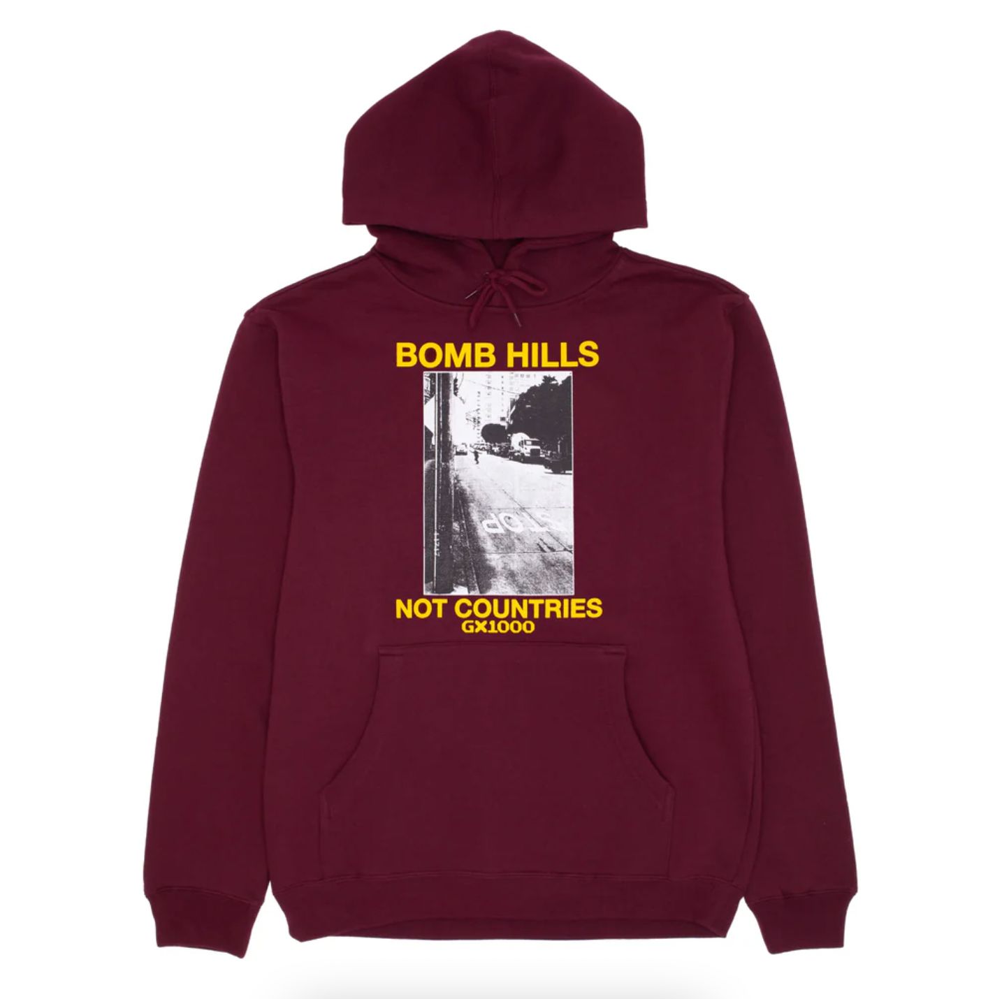 GX1000 Bomb Hills Hoodie Maroon/Yellow