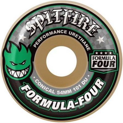Spitfire F4 Conical Wheels Set Green Print 53mm/101D Spitfire F4 Conical Wheels Set Green Print 53mm/101D