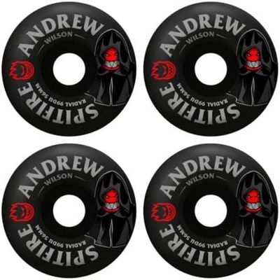 Spitfire Skateboard Wheels 56mm F4 99A Andrew Wilson Burn Squad Radials Black Spitfire Skateboard Wheels 56mm F4 99A Andrew Wilson Burn Squad Radials Black