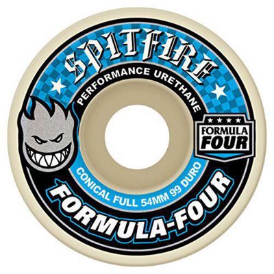 Spitfire Formula Four 99 Conical Full (Blue Print) Wheels-54 mm Spitfire Formula Four 99 Conical Full (Blue Print) Wheels-54 mm