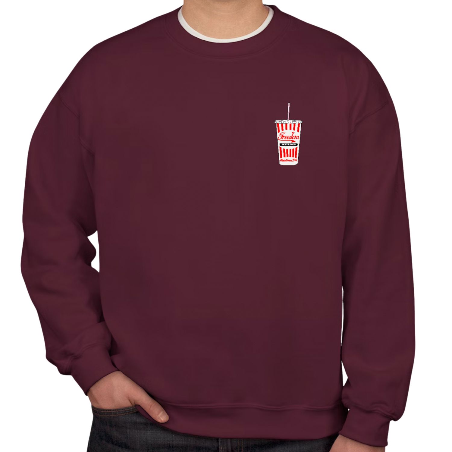 Freedom Soda Crew Maroon