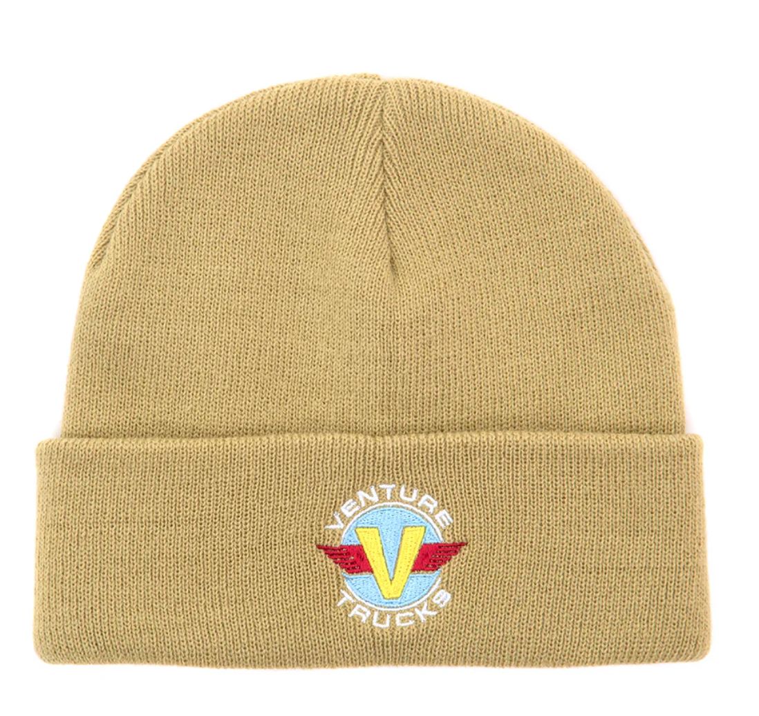 Venture Wings Cuff Beanie Tan