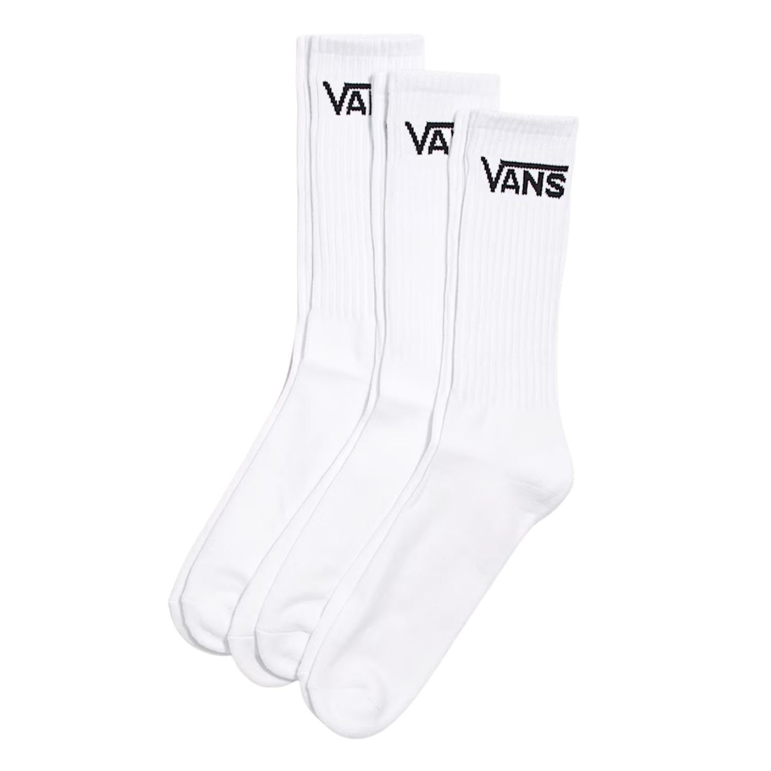 Vans Crew Socks 3pk White Vans Crew Socks 3pk White