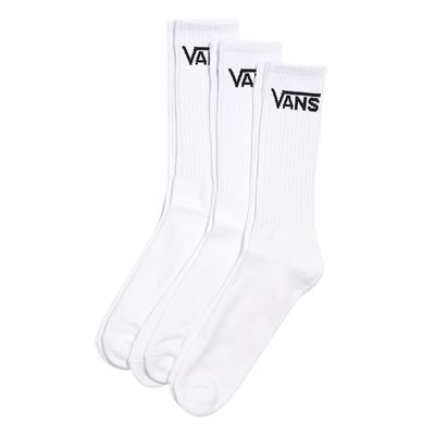 Vans Crew Socks 3pk White Vans Crew Socks 3pk White