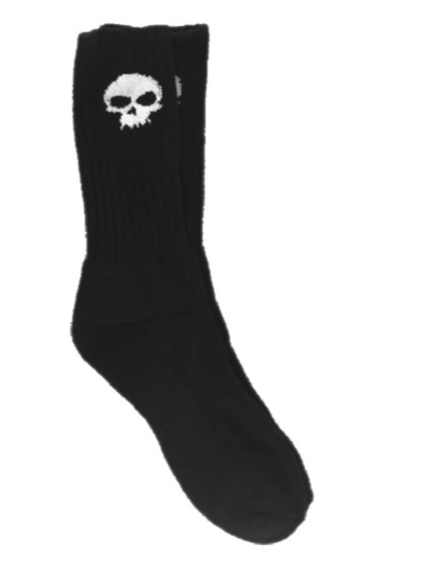 Zero Skull Crew Socks Black Zero Skull Crew Socks Black