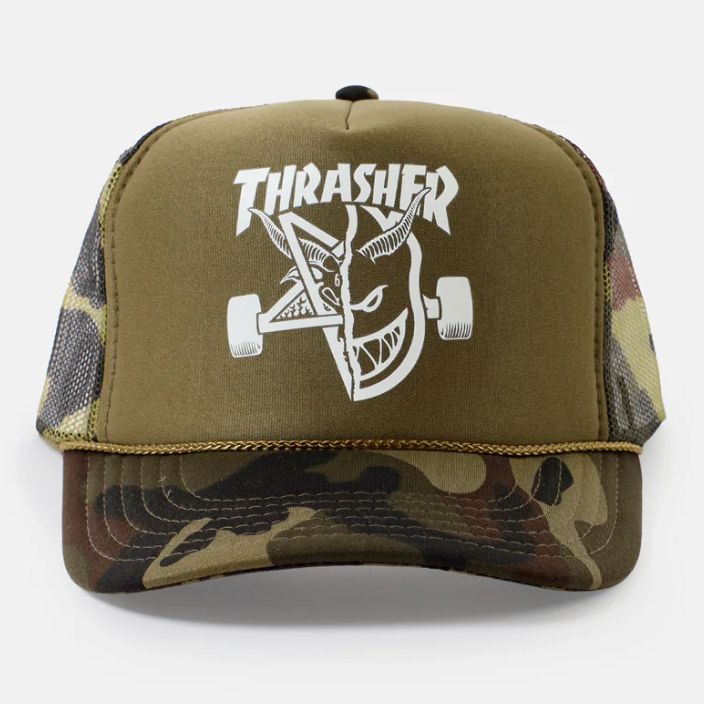 Thrasher x Spitfire Thrash & Burn Trucker Camo Thrasher x Spitfire Thrash & Burn Trucker Camo