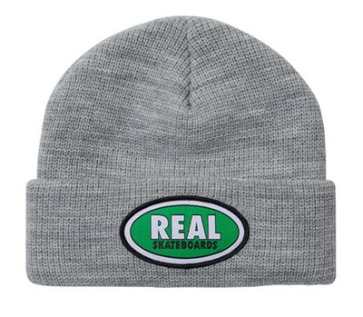 Real Oval Cuff Beanie Heather/Green