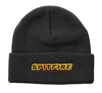 Spitfire Flame Script Cuff Beanie Charcoal