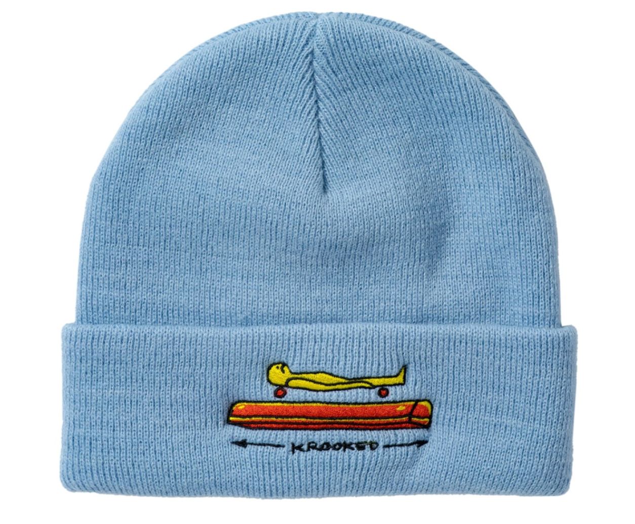 Krooked Koffin Cuff Beanie Light Blue