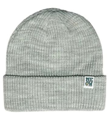 Meow Stacked Logo Beanie Heather Grey Meow Stacked Logo Beanie Heather Grey