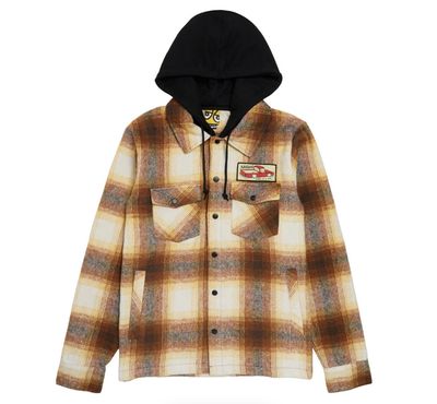 Krooked Hooded Flannel Wheat