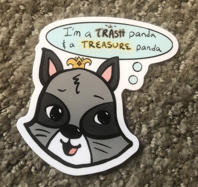 Trash 'n Treasure Panda Sticker
