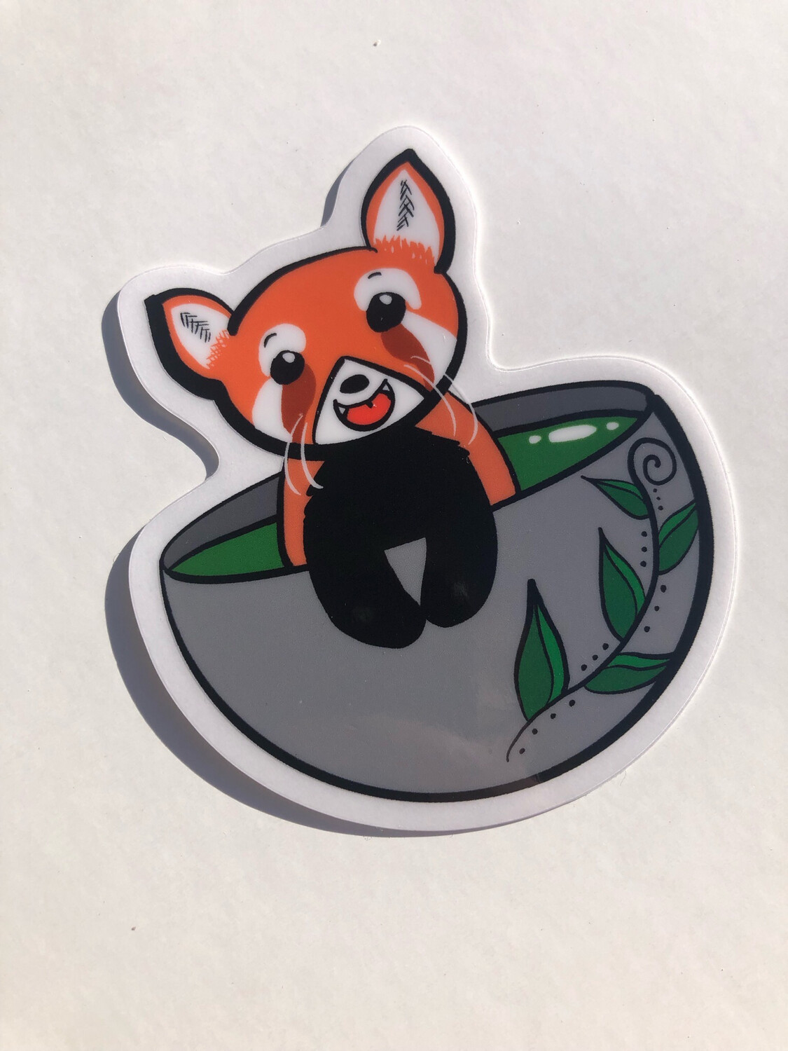 Red Panda Tea Sticker