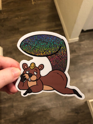 Sparkly Beaver Sticker