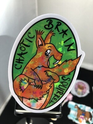 Chaotic Brain Squirrel Sticker