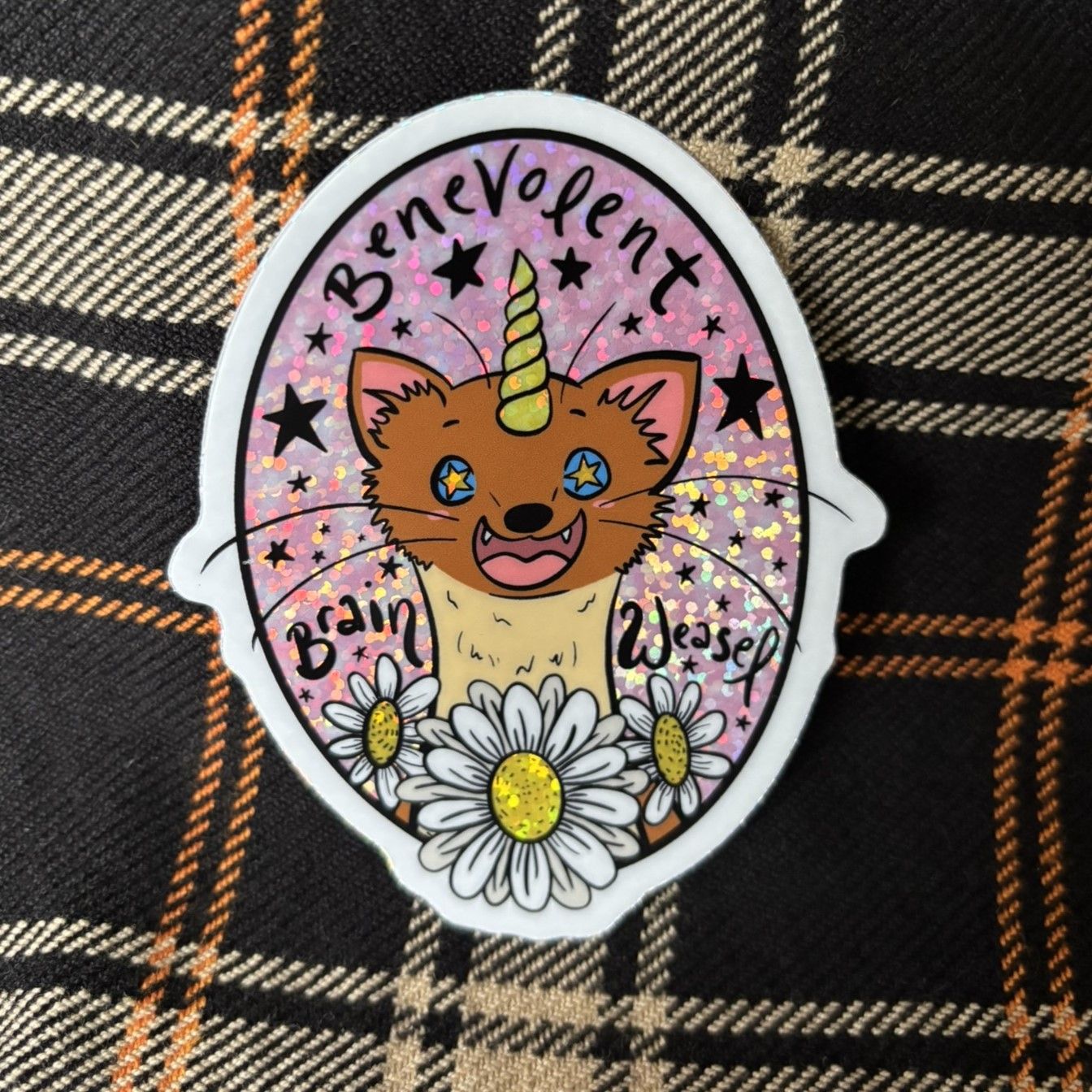 Benevolent Brain Weasel Sticker