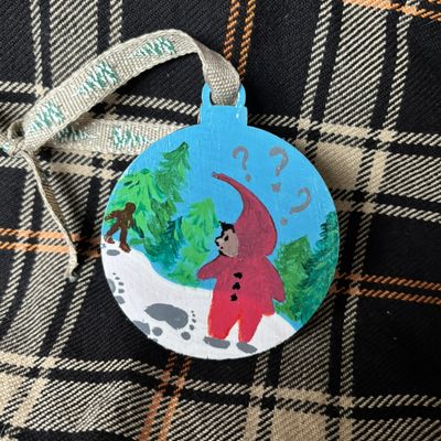 Peter and the Foot Painted Ornament