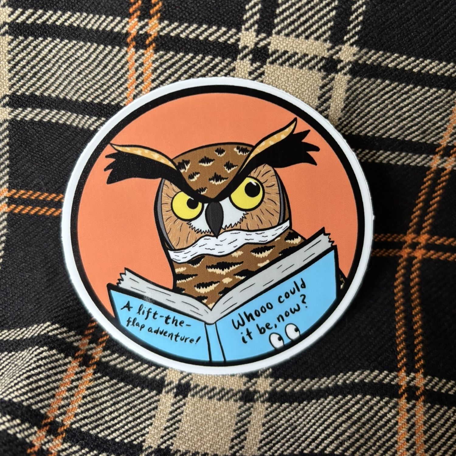 Reading Owl Sticker