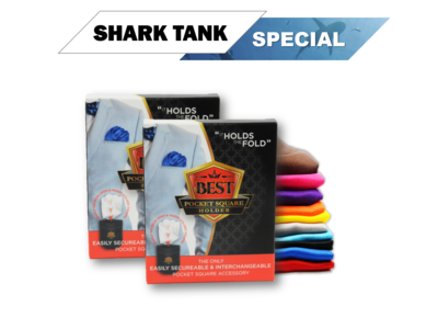 Shark Tank Special (2) Pocket Square Holders  + (2) Free Pocket Squares ​+ Free Shipping