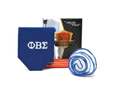 GREEK Sigma - Best Pocket Square Holder Package (1) Custom BPSH (1) Custom White Pocket Round + FREE Shipping