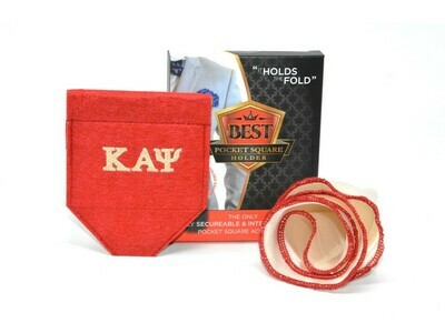 GREEK Kappa - Best Pocket Square Holder Package (1) Custom BPSH (1) Custom Cream Pocket Round + FREE Shipping