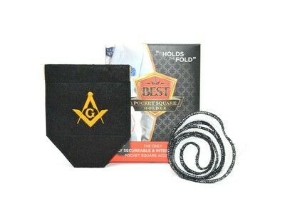 GREEK Masonic - Best Pocket Square Holder Package (1) Custom BPSH (1) Custom White Pocket Round + FREE Shipping