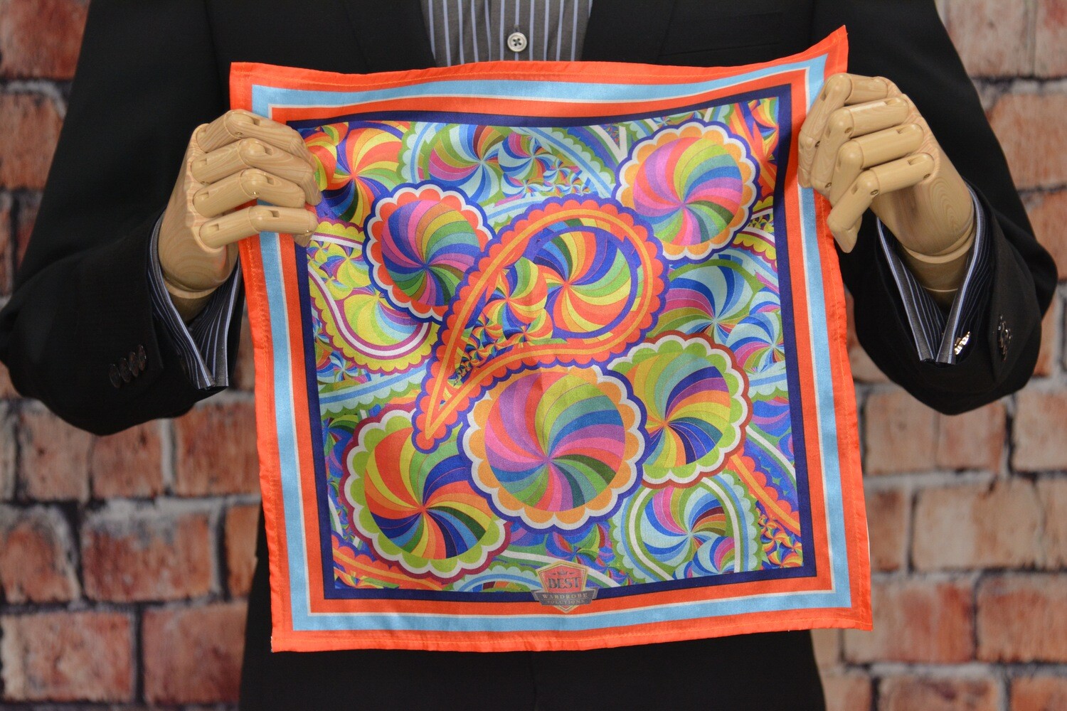 Premium Pocket Square - Pinwheel Paisley