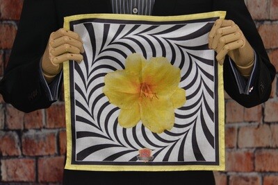 Premium Pocket Square - Yellow Flower Portal