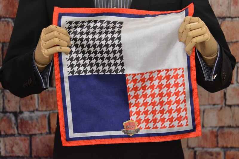 Premium Pocket Square - Hounds Tooth Window Paine