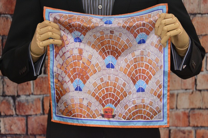 Premium Pocket Square - Brick Tapestry