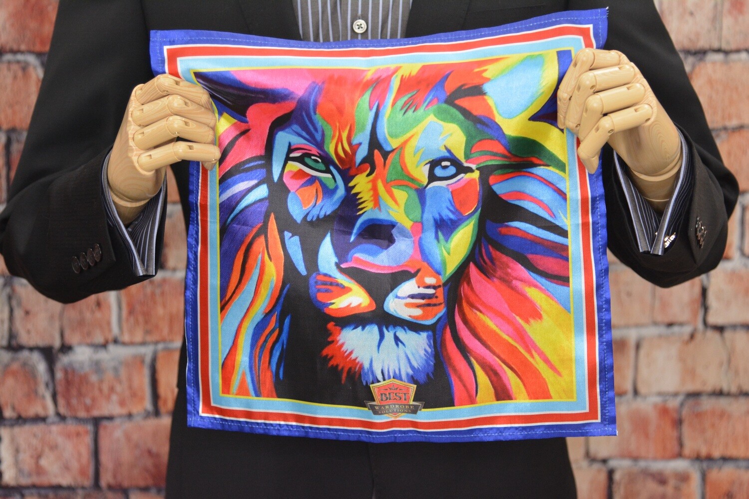 Premium Pocket Square - Multi Lion Head