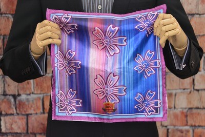 Premium Pocket Square - Purple Flower Streak