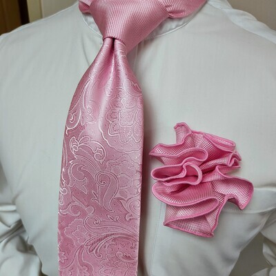 Necktie Set - Link Pink Contrast Knot