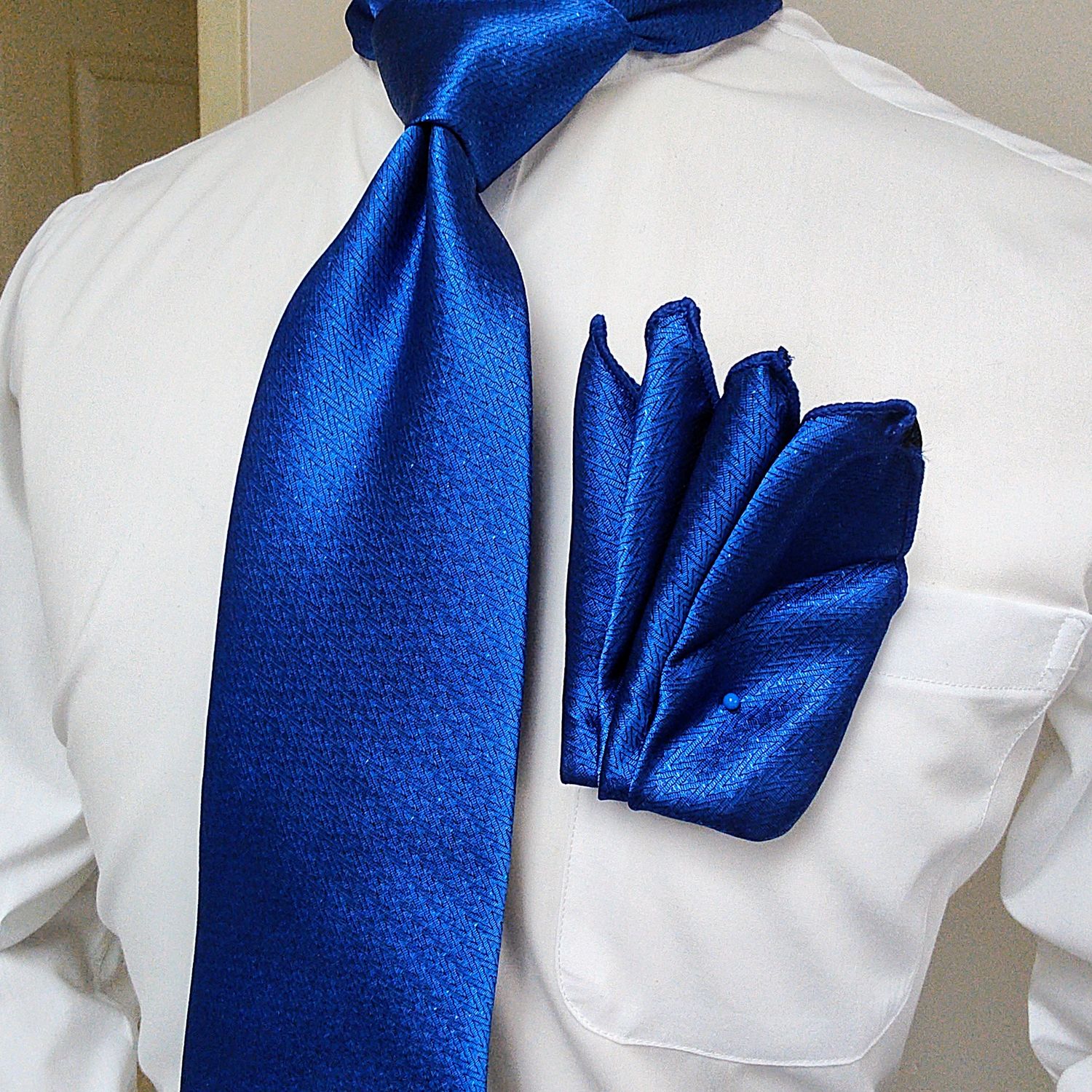 Necktie Set - Royal Blue Jewel