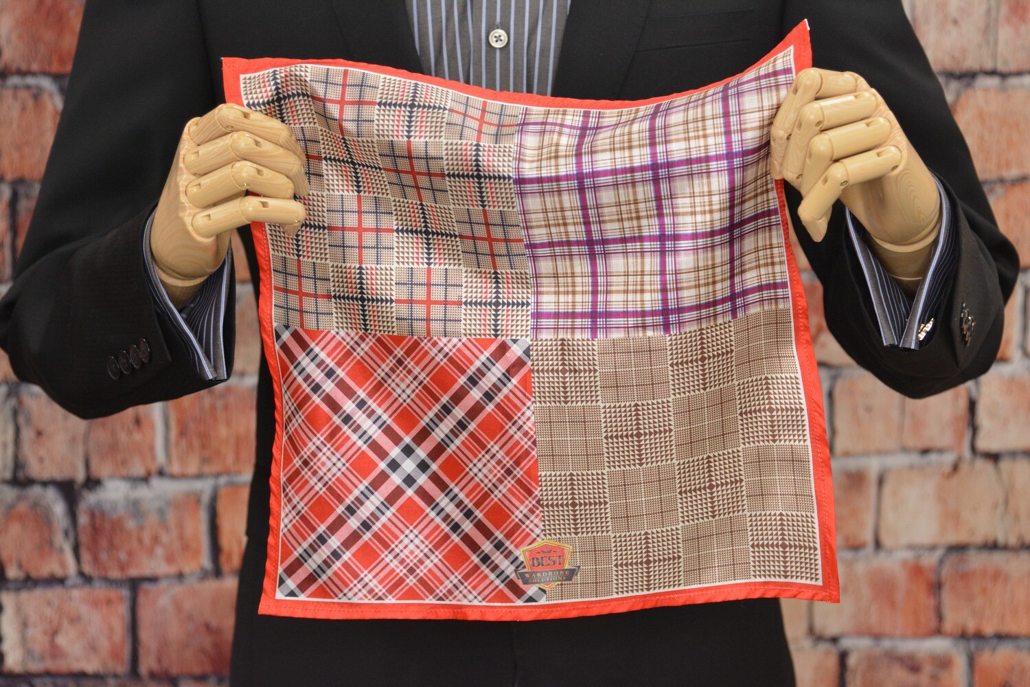 Premium Pocket Square - Plaid Window Paine