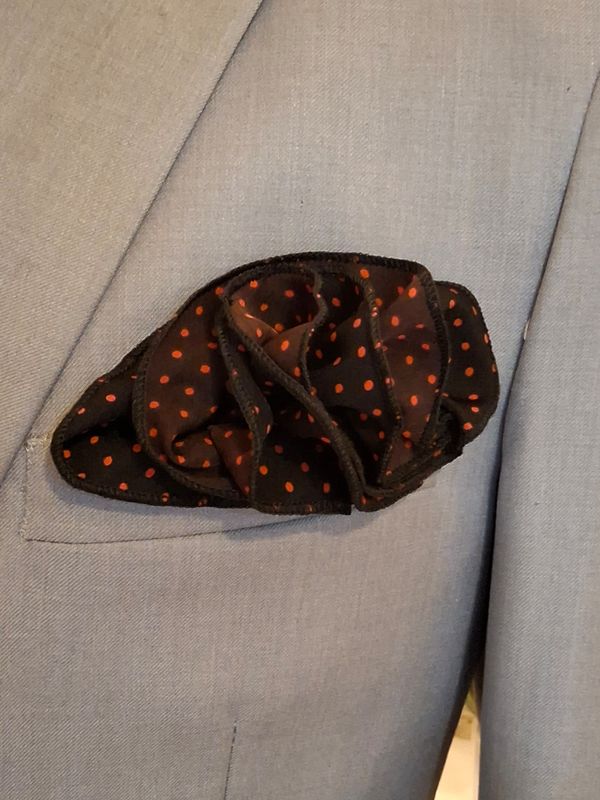 Pocket Round - ORANGE TINY DOT