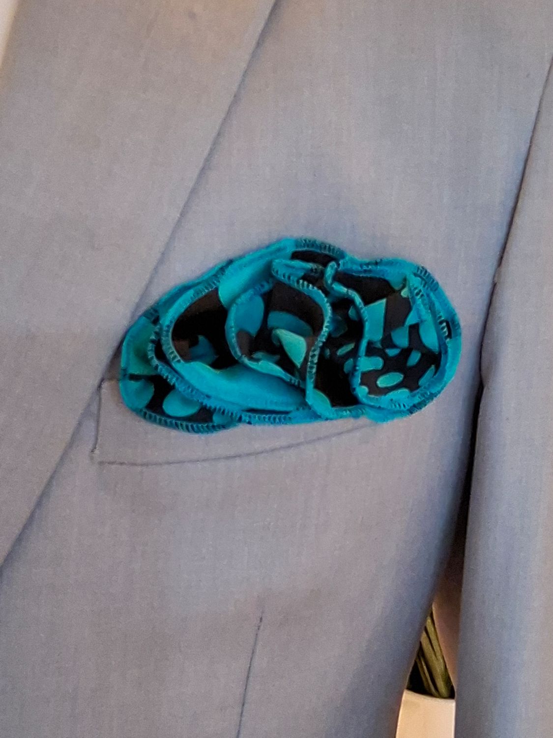 Pocket Round - TEAL POLKA