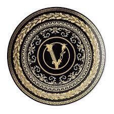 Versace Rosenthal Virtus Gala Black Piatto Piano 18 cm