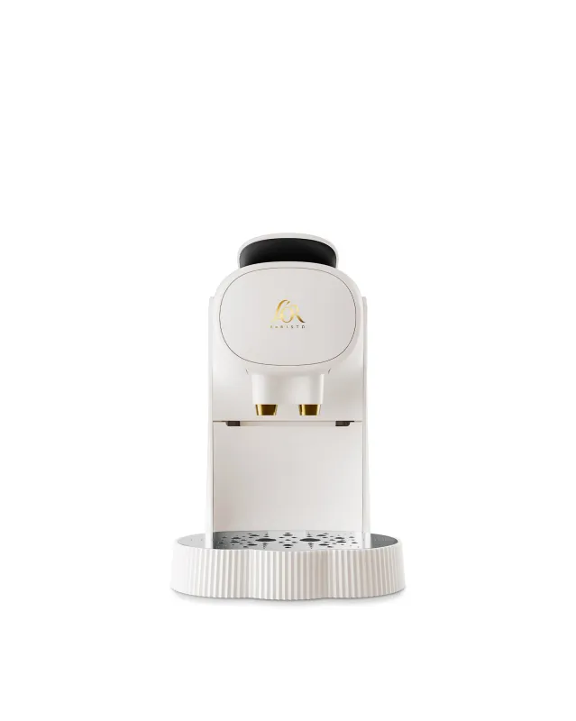 Alessi Plissè Macchina da caffè in capsule L'OR e Nespresso., bianco, spina europea