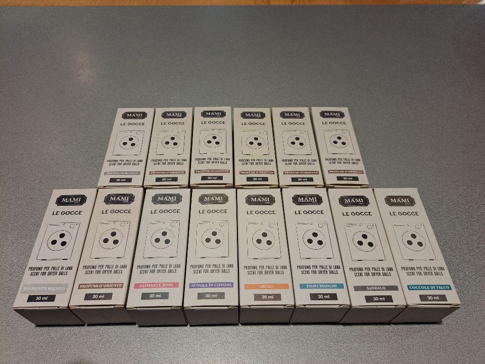Mami Milano Set 14 confezioni Le Gocce per Palle di lana per asciugatrice