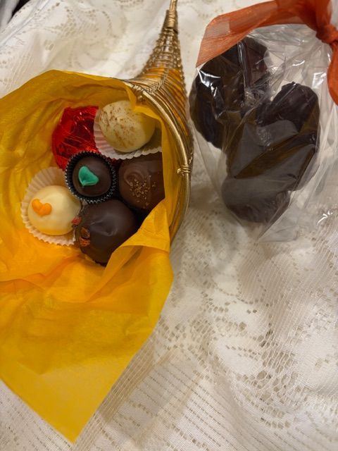 Gold Cornucopia & Chocolate Turkey Gold Cornucopia & Chocolate Turkey