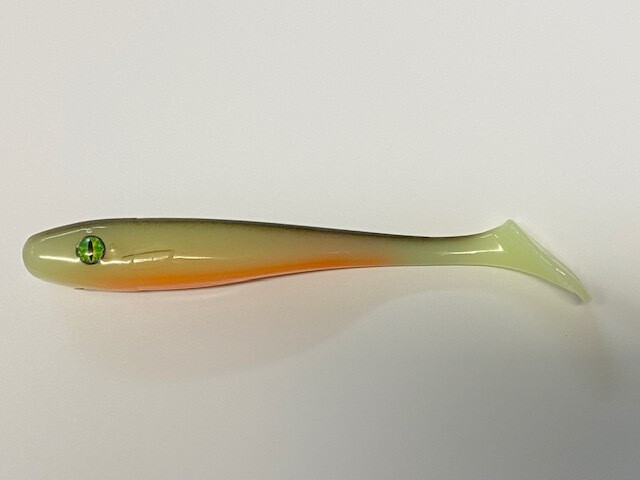 Shirasu Pike Collector Shad HOT OLIVE