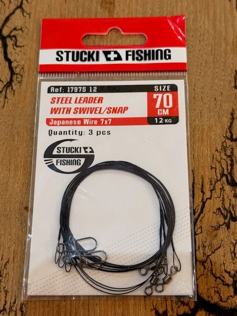 Stahvorfach mit Wirbel und Snap 70cm