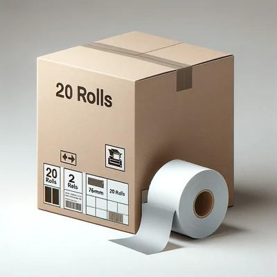 1-Ply Impact Printer Roll (76mm x 76mm) x 20