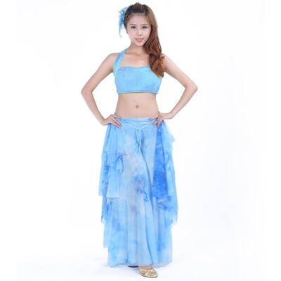 Tie Dye Semi Professional Belly Dance Costume