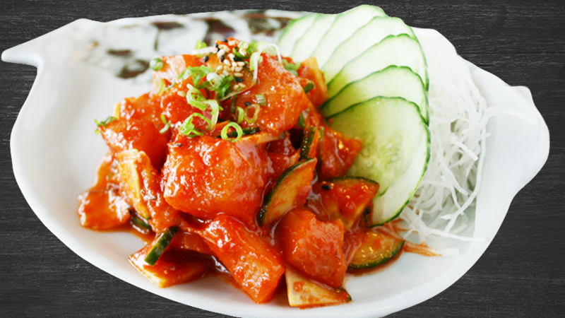 Spicy Salmon Sashimi